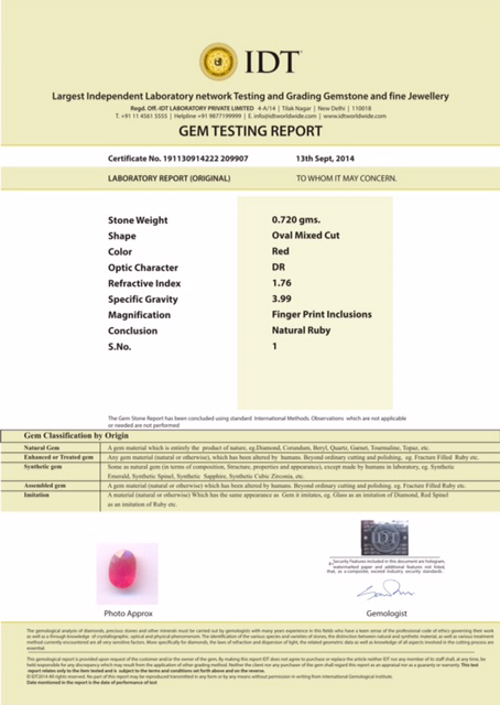 Gem Testing Report
